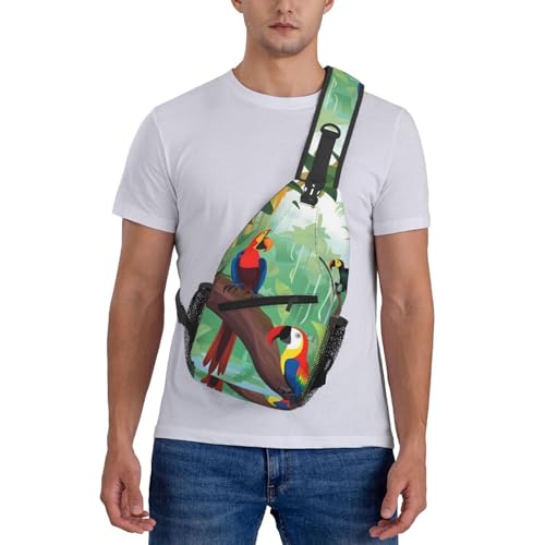 Bolso cruzado de pecho tipo sling negro para adultos miniatura 7