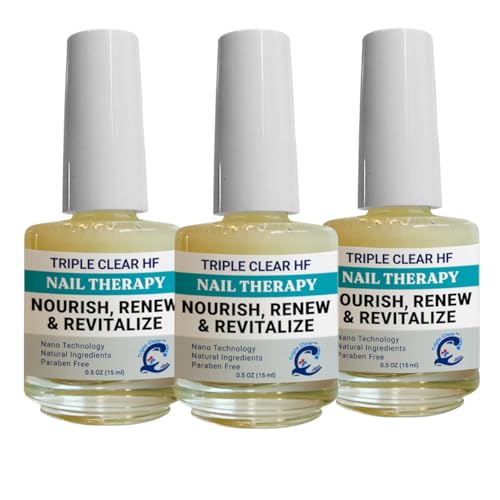 Nail Therapy – Triple Clear HF Nail Strengthener Oil with Nano Technology – Oil for Nails and Cuticles – Plant-Based Formula for Dry Nails Treatment and Cuticle Care Products image 5