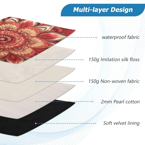 Funda Mandala Roja para Laptop 13-14 Pulgadas miniatura 4
