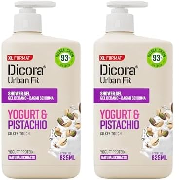 Dicora Urban Fit Shower Gel Proteins Yogurt&Pistacho 825ml (Paquete de 2)
