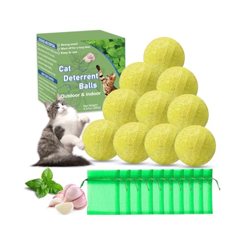 Mimo Style Cat Deterrent Outdoor, Natural Peppermint Oil Cat Deterrent Outdoor Indoor, Keep Cats Out of Yard Permanently, Keep Cats Off Lawn, Garden, Furniture, Mulch & Flower, Keep Cats Away (Yellow)