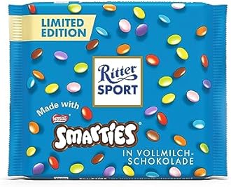 Ritter Sport Limited Edition Smarties in Milk Chocolate Bar 100g
