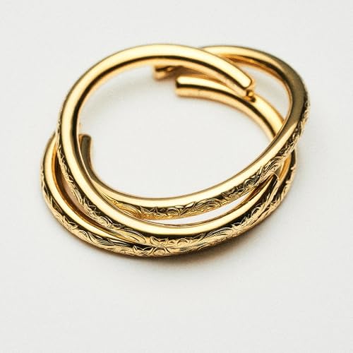 Hey Harper Gold Cuff Bracelet - Bangle Trendy Chunky Non Tarnish Gold Cute Stackable Waterproof Bracelet - Gift for Women - Simple Minimalist Unique Statement Jewelry3