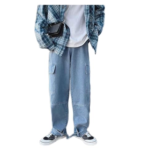 Pantalon de skateboard baggy homme en denim de coton style urbain
