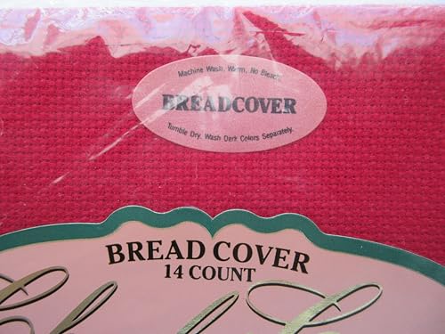 Dark Red 14 Count Aida Bread Cover 18