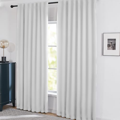 Deconovo Blackout Curtains for Bedroom, Living Room 63 Inch Long 2 Panels by Deconovo - Used condition - Image 9