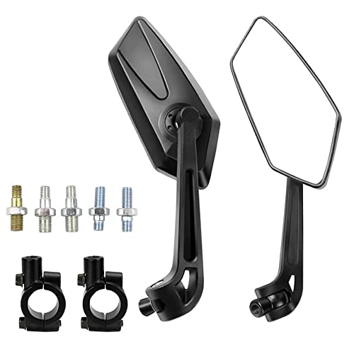 ETOPARS 1 Paire 10mm 8mm Rétroviseurs de Moto Universels Rétroviseur de Guidon d'extrémité Moto...