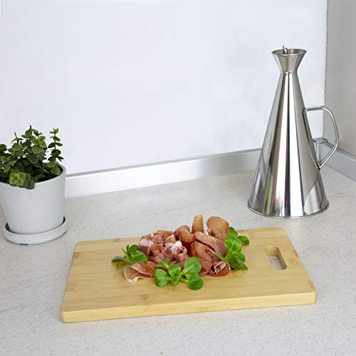 Tabla Cortar Cocina Fabricada En Madera De Bambu 100% Con Asa 30x20 cm.Tabla Cortar,Carne Pescado,Verduras,Frutas,Alimentos - imagen 2