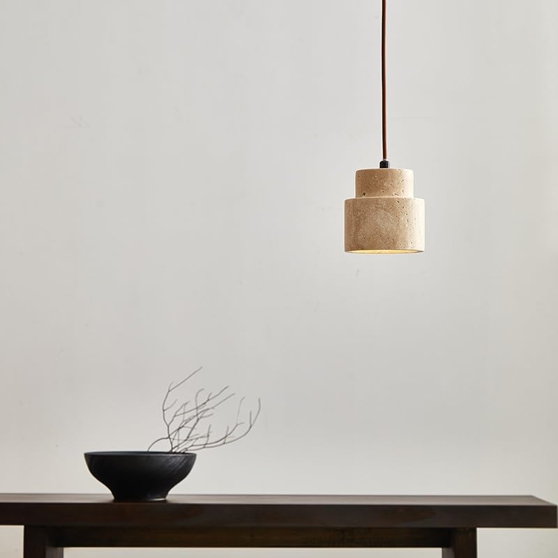 Fil de café réglable lampe suspendue travertin poétique