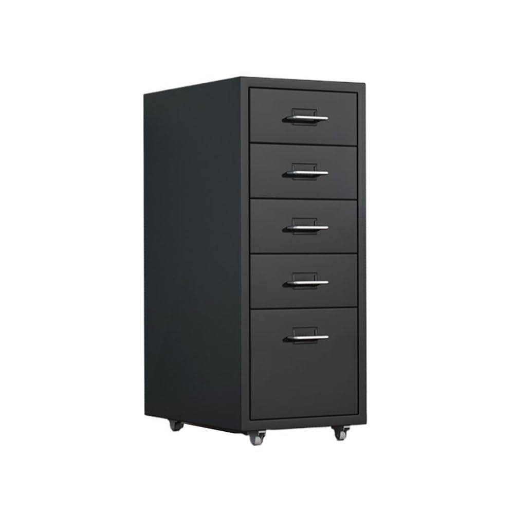 Aioneer Black File Cabinet 5 Layer Large-Capacity Office File Cabinet Multifunctional Data Organizing Cabinet Thickened Cold-Rolled Steel Chest Of Drawers Storage Cabinet Filing Cabine
