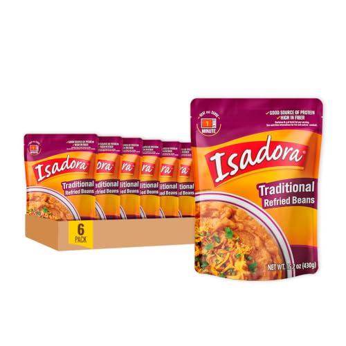 Image of Isadora Traditional Refried Beans Pouch, Mexican Food Ready-to-Eat (6-Pk)