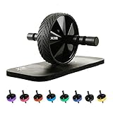 XN8 Bauchroller bauchtrainer - ab Roller Abdominal Übungs Rutschfester bauchmuskeltrainer ABS Trainings for Fitness und effektiver Bauch-Schulter-Muskel-Oberschenkel-Training Workout (Schwarz)
