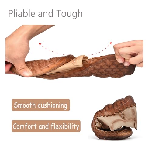 Asifn Mens Slip On Loafers Leather Casual Lightweight Comfortable Walking Retro Fashion Driving Shoes3