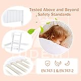 ANIROY Wooden Bunk Bed, Loft Bed with Ladder and Guard Rail, Mid-Sleeper Cabin Bed, 3 FT Single Treehouse Canopy, Shaped with Space-Saving Design for Children& Kids Home (White-90 * 190 cm) - Image 7