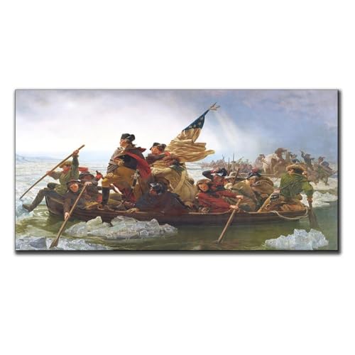 Generic SOUB8V2YW59D George Washington Crossing The Delaware River Poster Canvas Art Poster And Wall Art Picture Print Modern Family Bedroom Decor Posters 12X24Inch cover