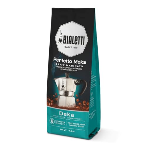 Bialetti Perfetto Moka Caffè Macinato Decaffeinato, -...