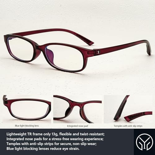 Image of Trendy Rectangular Glasses for Women Men Narrow Square Blue Light Blocking Fake Eyewear Y2K Cosplay Glasses