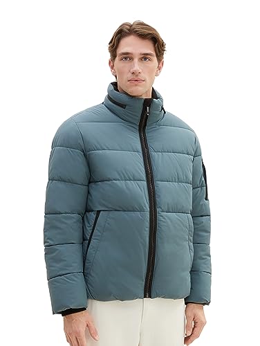 TOM TAILOR Herren Puffer-Jacke mit abnehmbarer Kapuze – Ansicht 1