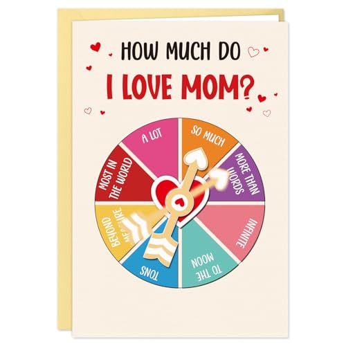 FLYAB Funny Mother's Day Card - Interactive Spinner Wheel How