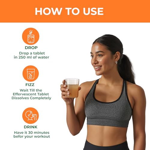 Image of Pure Nutrition L-Carnitine L-Tartrate 20 Effervescent Tablets (Orange Flavour) | Supplement for Pre & Post-Workout | Energy Recovery, Fat Burn & Lean Muscle Support | No Added Sugar