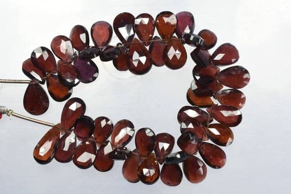 Grenat rouge naturel perles briolettes facettées LKBEADS pour création bijoux