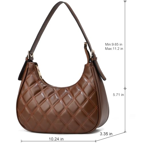 Image of CROJUYI Small Crescent Shoulder Bags Purses for Women Retro Classic Clutch Hobo Tote Purse and Handbag Cute Crossbody Bags