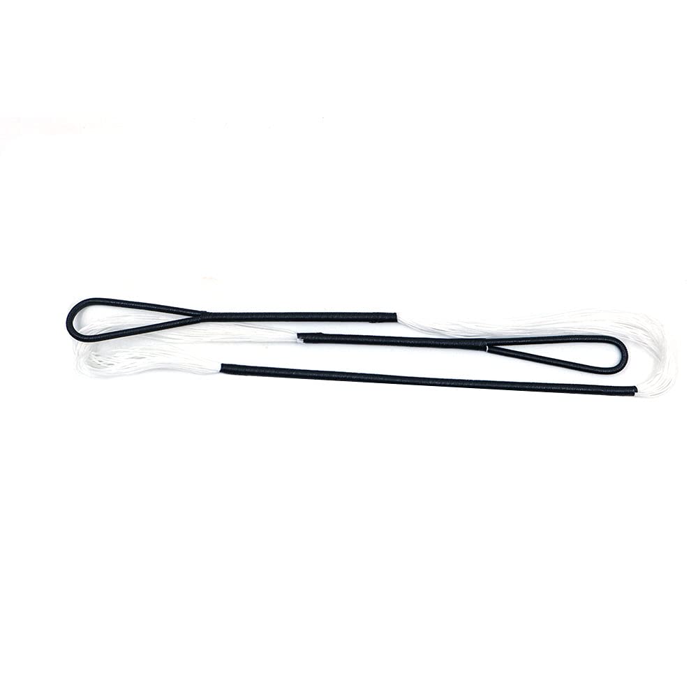 CRS-004C, Corda per Balestra, 66,5 cm, Peso di trazione: 79,4 kg, Fibra di Poliestere, Bianco e Nero