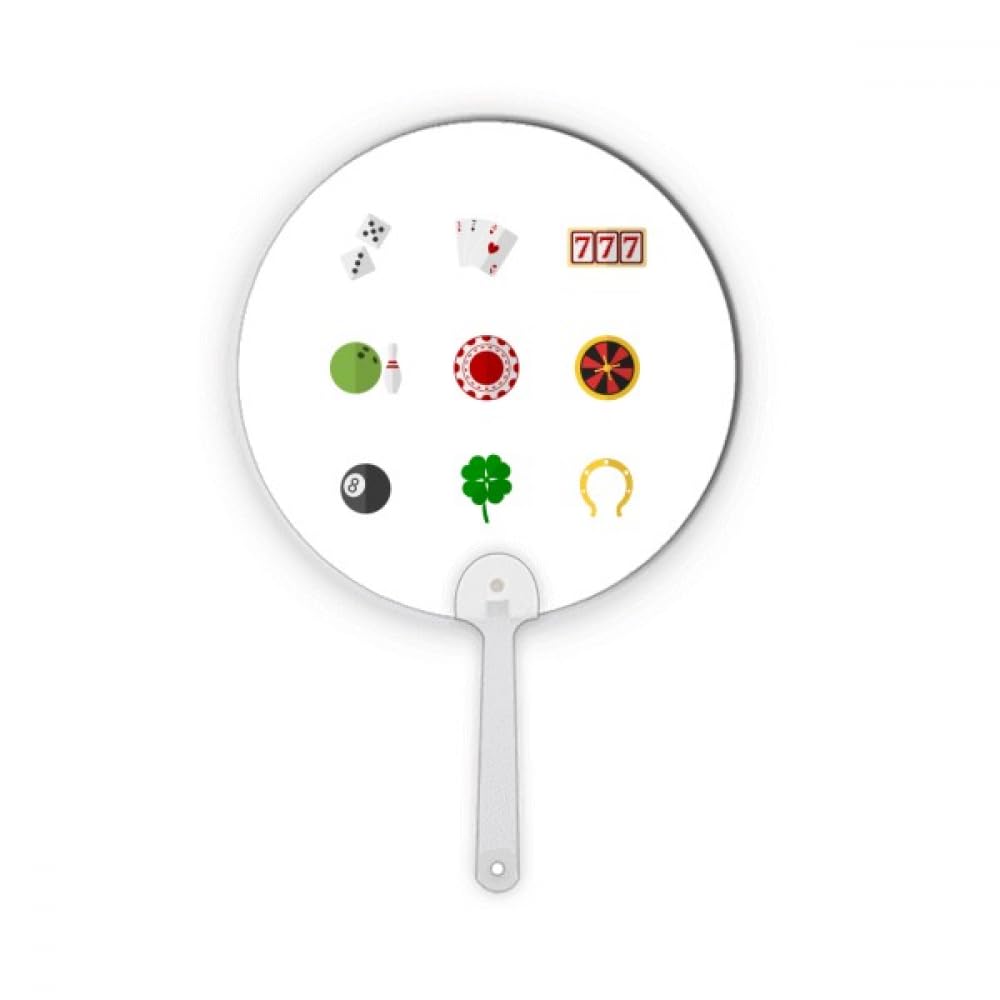 Éventail illustration casino petit élément décoratif plastique rond artisanat diy