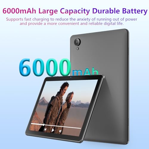 2024 Tablet 10 Inch Android 14 Tablets, 12GB RAM+128GB ROM(Expand to 1TB), Octa Core 1280 * 800 IPS HD Display Android Tablet, Unisoc A523 CPU, 5G/2.4G WiFi, Dual 5MP+8MP Camera,(Gray) - Image 7