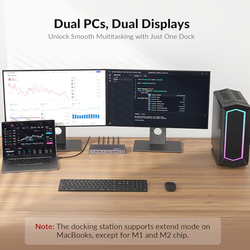 AV Access KVM Switch 2 Monitors 2 Computers, KVM Dock for MacBook & PC - image 7