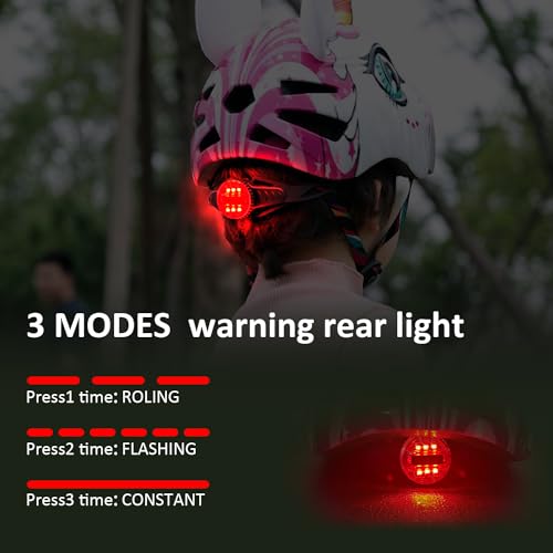 Image of Toddler Kids Dinosaur Bike Helmet 2-6yr Boy Girl with Taillight Fun Bicycle Skate Helmet