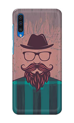 Image of PRINTFIDAA Man Icon with Beard Shirt Hipster Printed Designer Hard Case for Samsung Galaxy A50 / Samsung A50s Back Cover -(e) RPM1001