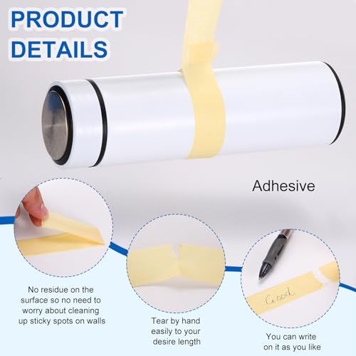 Image of PATIKIL Painters Tape 2 Inch x 55 Yards, Adhesive Masking Tape Light Yellow Paint Tapes for Wall Painting DIY Artist Craft Arts Decoration Labeling