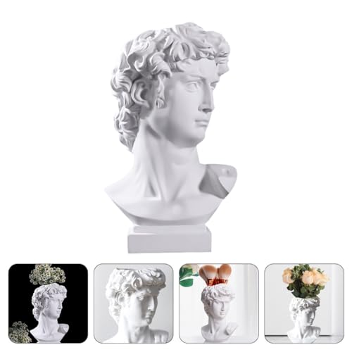 Vase en résine blanc 25cm pour fleurs et maquillage - 8