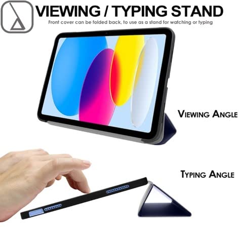 TECHGEAR Custodia Smart Cover Per IPad 10 (2022) 10.9" – Tri-Fold Con Sveglia/Auto Sleep, Angoli Rinforzati