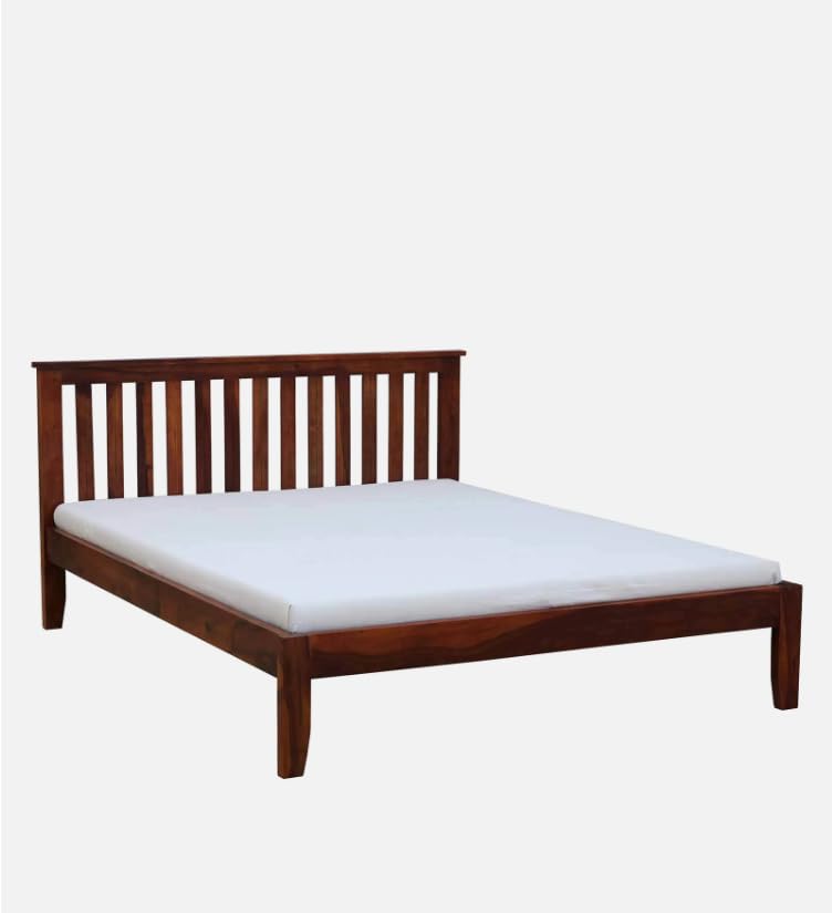 Image of Solid Sheesham Wood Bed Wooden Dreamy Nights Bed for Bedroom and Home Furniture | (Bed-1)