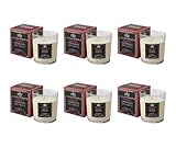 Lot de 6 bougies parfumées en cire végétale – Fabriqué en Italie – Aromathérapie – Tonka – Aphrodisiaque – Durée 44 heures – Cereria Di Giorgio