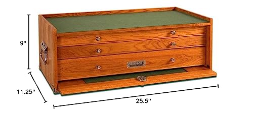 Gerstner International GI-M24 Red Oak 3-Drawer Mid-Base