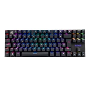 Teclado Mecânico Gamer Mancer Ghoul MK2 | RGB | ABNT2 | Switch Huano Azul | Preto | MCR-GHM2-RGB01BU