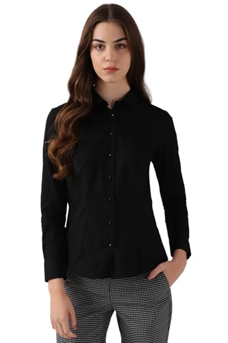 Image of Van Heusen Women's Regular Fit Solid Full Sleeve Cotton Rich Formal Shirt