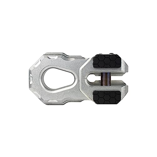 Agency 6 Billet Winch Shackle - Lightweight Aluminum Winch Attachment For Synthetic Line - 19,000 Pound Load Limit - Made In The Usa With Us Certified Materials - Raw Aluminum #TOP2