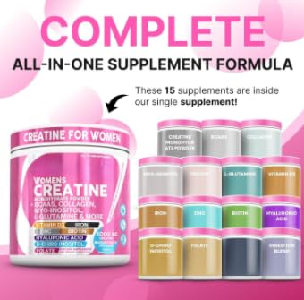 1 pièces -Sans OGM - Créatine pour femme -Convient aux hommes et aux femmes | |La poudre d'inositol, le collagène, la biotine et l'acide hyaluronique emprisonnent en profondeur l'humidité et hydratent