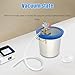 Vacuum Chamber, 3 Gallon - Stainless Steel with Lid Degassing Chamber Perfect, Low Noise Resin Vacuum Chamber Perfect for Stabilizing Wood, Degassing Silicones, Epoxies and Essential Oils