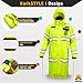 KwikSafety - Charlotte, NC - TORRENT TRENCH High Visibility Rain Gear - Class 3 ANSI OSHA Reflective Weather Proof HiVis Safety Jacket/Yellow 2XL