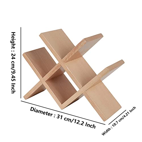 Soporte de vino de madera apilable para 4 botellas miniatura 2