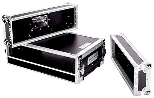 DEEJAY LED Top Quality Space Dj Rack Case with Handle Two Detachable Solid Covers, Fits 2u Pro Effects Equipment (TBH2UEDHW)