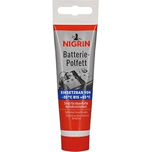 NIGRIN Batterie-Polfett, 50 g, sorgt für dauerhafte Kontaktsicherheit, verhindert Kriechströme