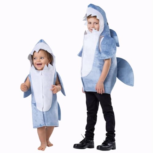 Dress Up America Tubarão bebé - disfarce de tubarão azul para crianças - ótima fantasia de Halloween para crianças