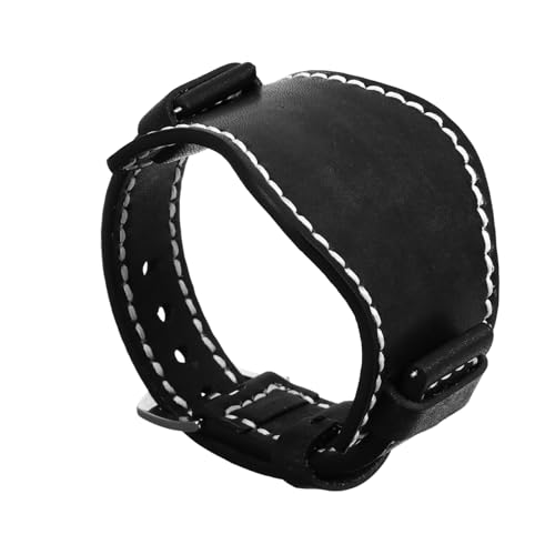 Bracelet de montre 20mm en cuir véritable vintage noir chic POPETPOP