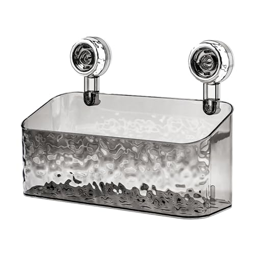 Organizador De Baño Con Ventosa, Organizador De Ducha De Baño Sin Perforación, Estante Con Ventosa Con Patrón De Glaciar, Estante De Almacenamiento De Baño Con Soporte De Carga, Organizador De Estante